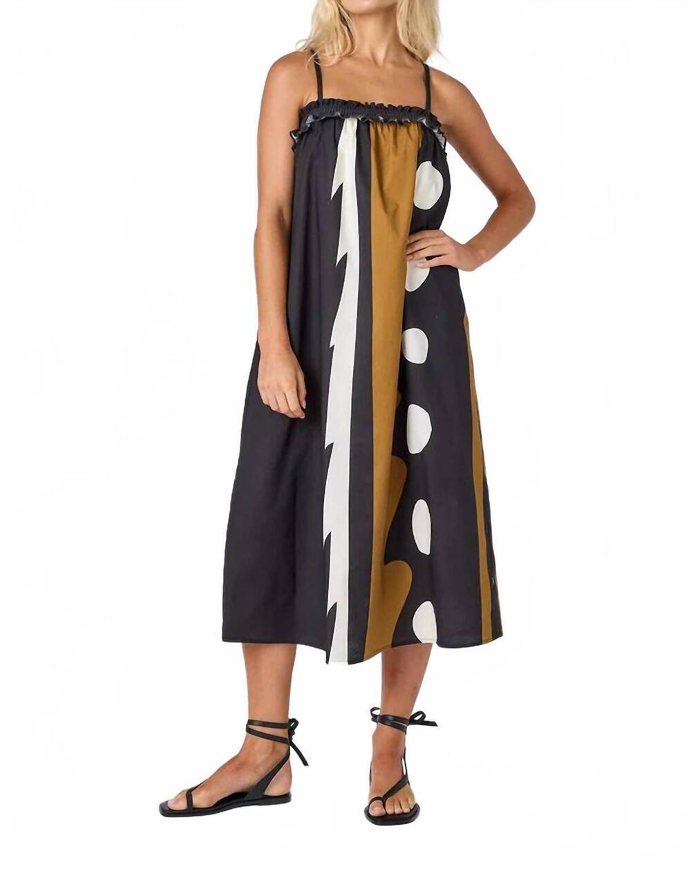 NEW CROSBY BY MOLLIE BURCH pippa midi dress in wild line